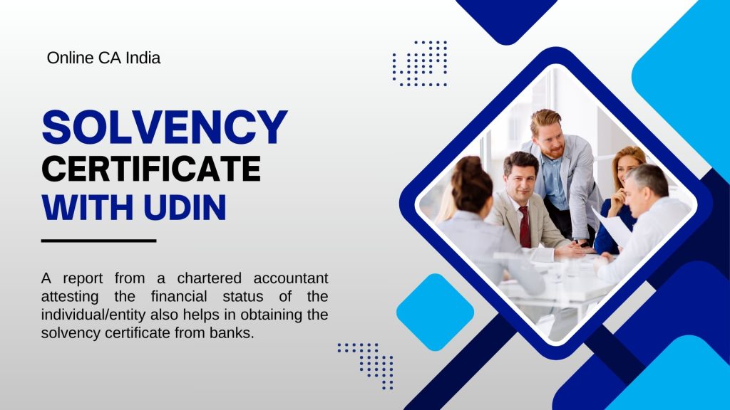 solvency certificate UDIN