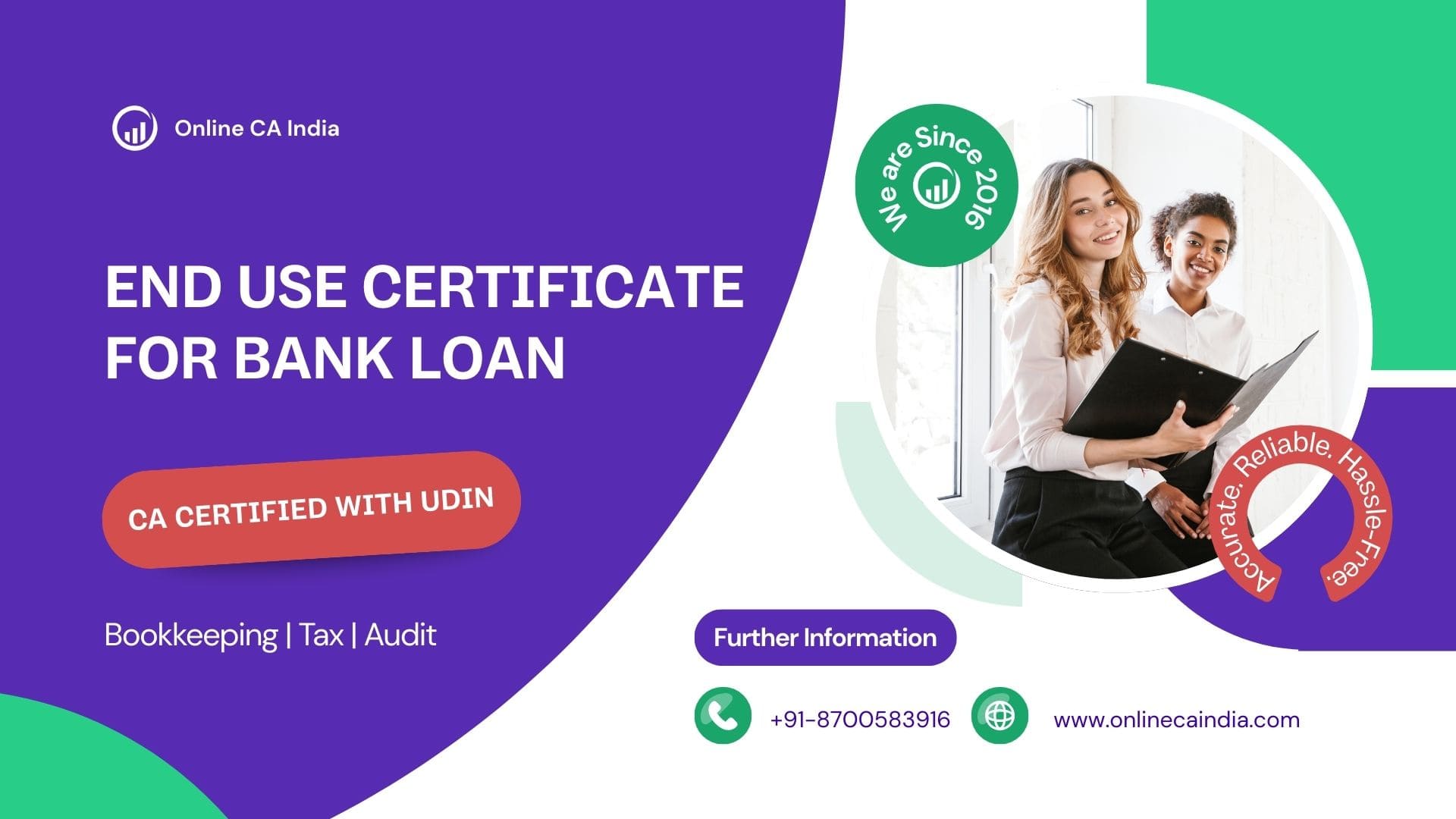 End Use Certificate for Bank Loan